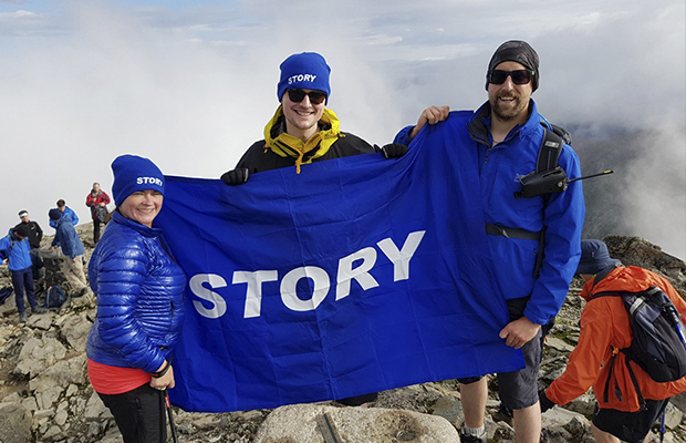 Story scale 3 highest peaks for charity