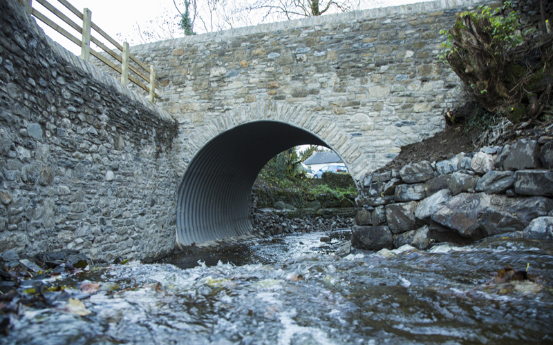 Flood damaged Hallbeck Bridge reopens to public