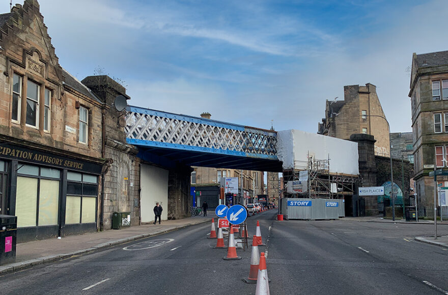 Halfway point at Saltmarket bridge improvements for Scotland’s Railway