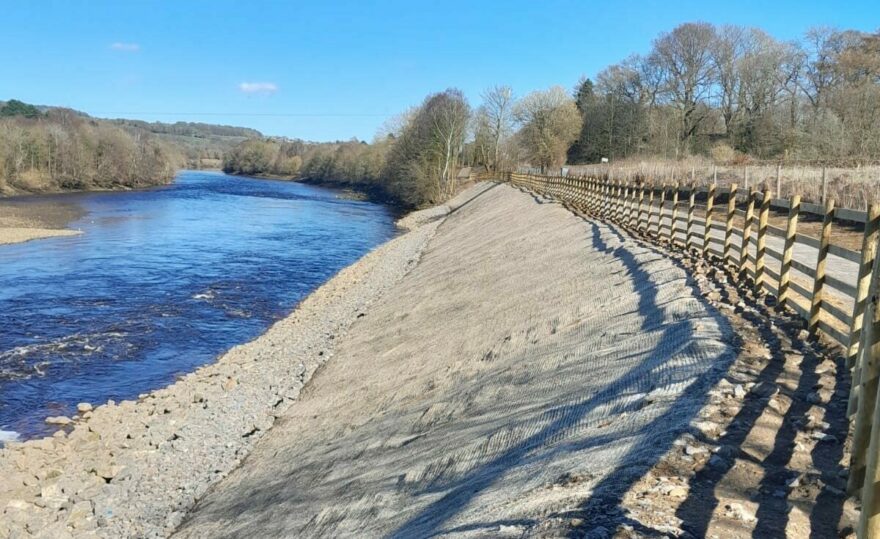 Wylam works to protect railway complete