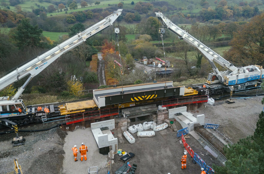 Milestone reached on construction of Bamford loop for Hope Valley Railway Upgrade