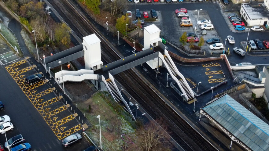 Celebration marks official opening of Port Glasgow station’s new fully accessible footbridge and lifts