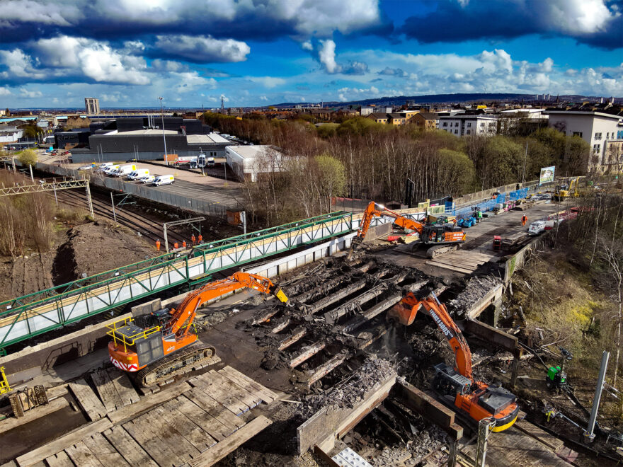 Glasgow bridge demolition marks scheme milestone