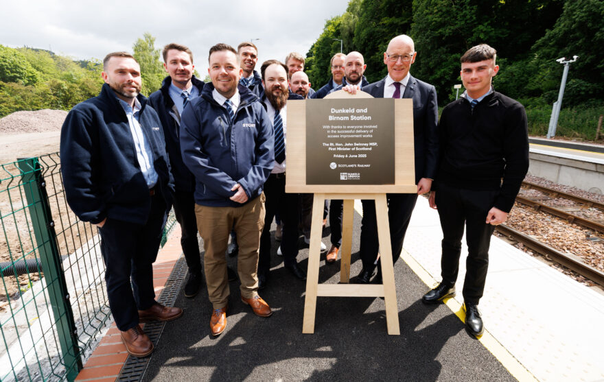 Dunkeld and Birnam station team celebrate project completion